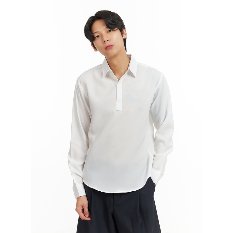 Men’s Collared Long Sleeve Shirt IY416