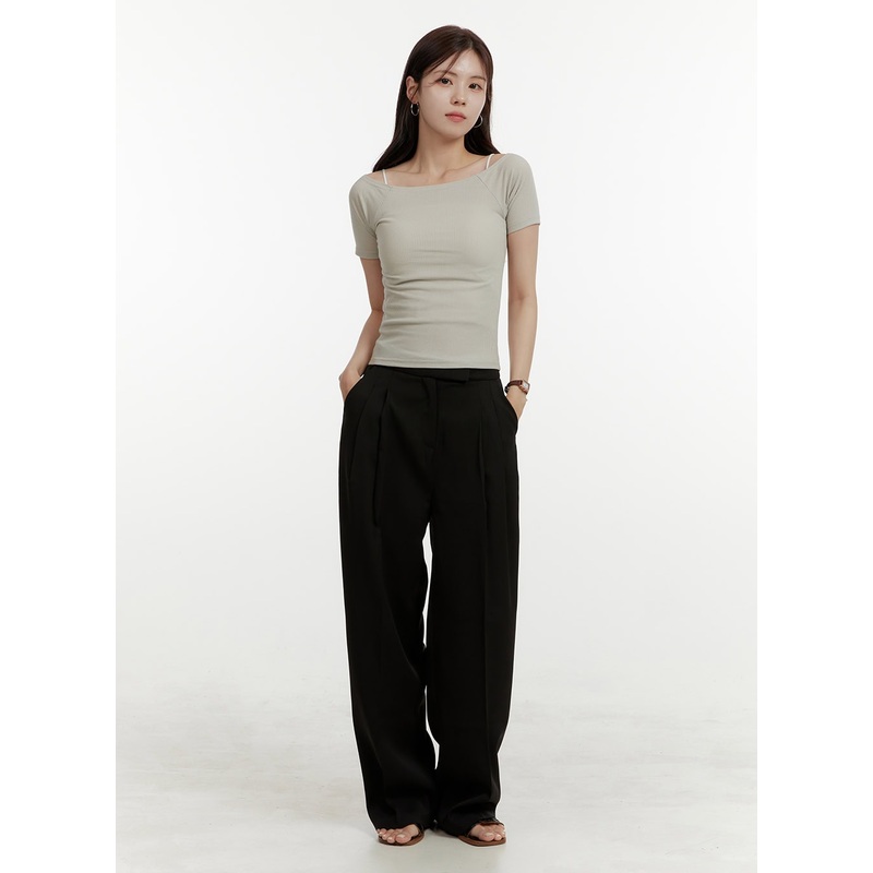 Pintuck Loose-Fit Trousers OY409