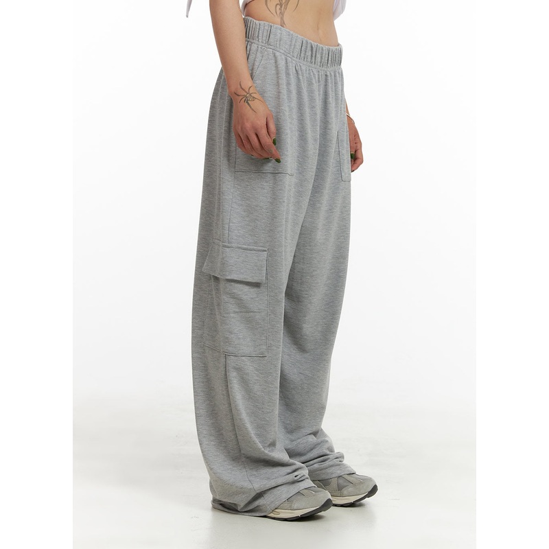 Cargo Baggy Sweatpants CY430|Gray|Black|Dark gray|Pink|S/M