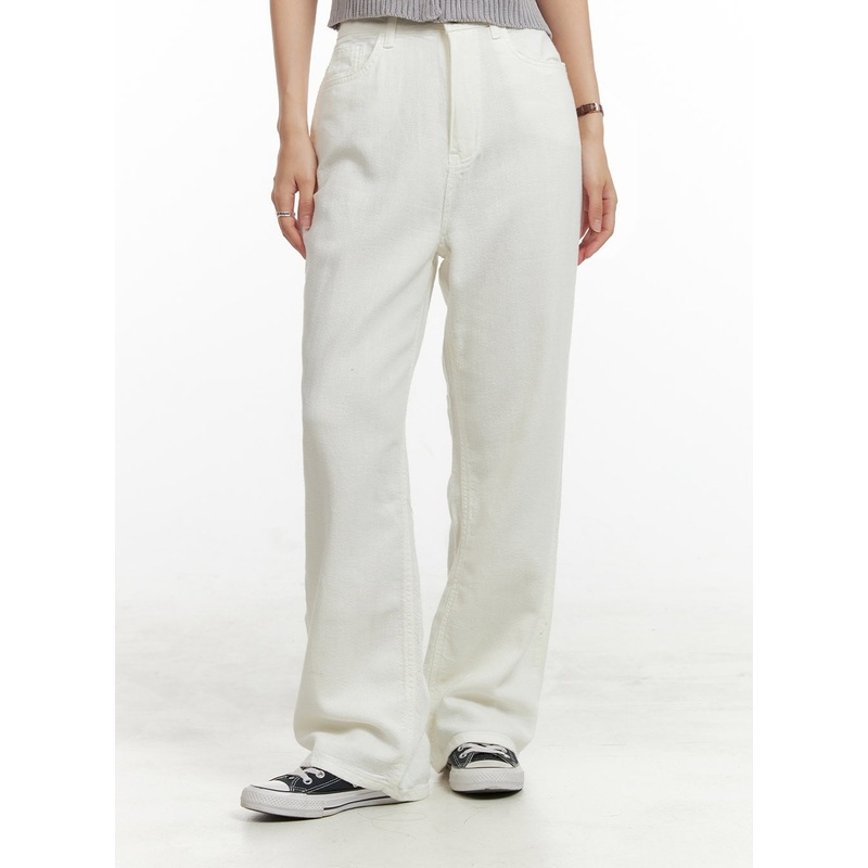 Cotton Straight Leg Pants OU407