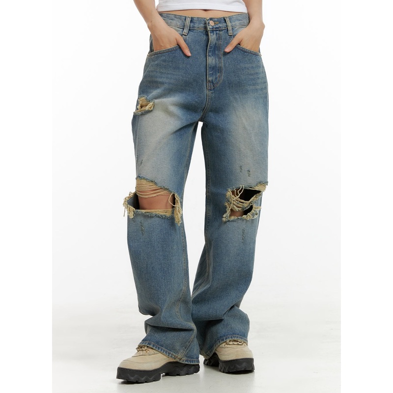 Destroyed Baggy Jeans CU405|Blue|S|M|L|1XL|2XL|3XL