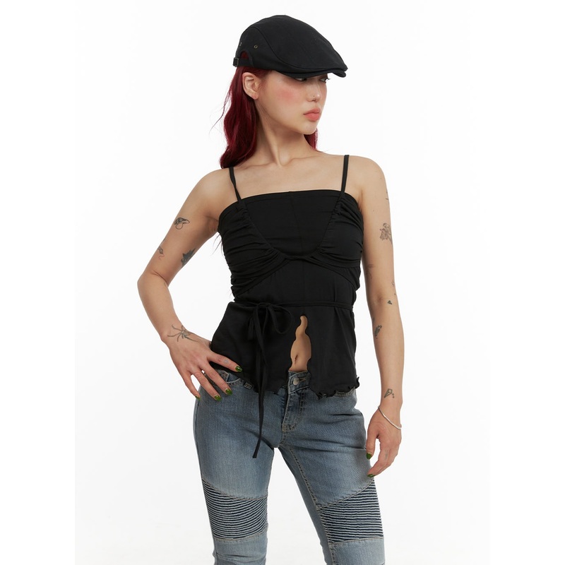 Layered Ruffle Sleeveless Top CY430