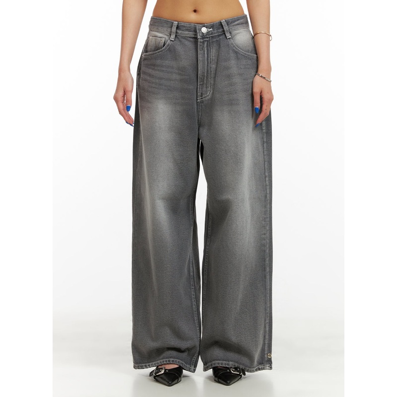 Low Rise Baggy Jeans CY431|Gray|S|M|L