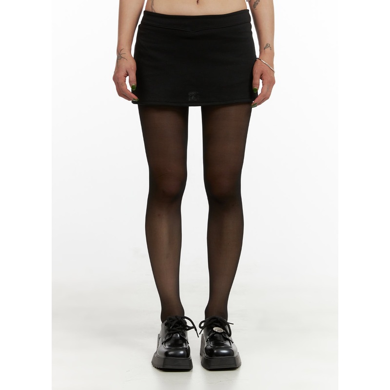 Low Rise Mini Skort CY429|Black|S/M