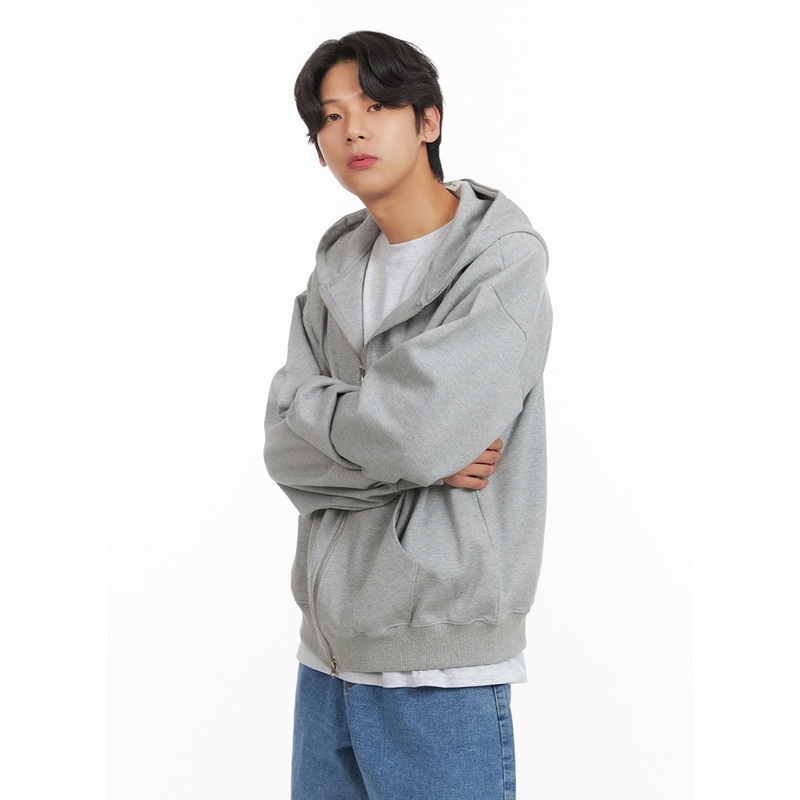 Men’s Basic Hoodie Jacket (Gray) IY424