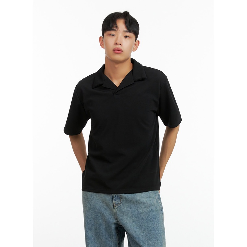Men’s Polyester Collar T-Shirt IU412