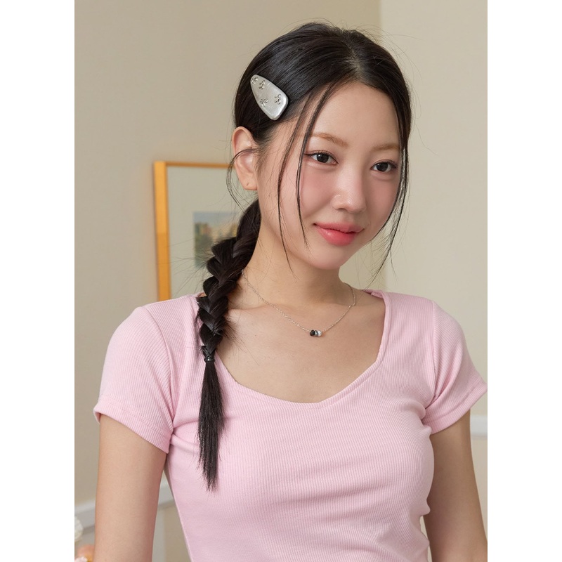 Ribbon Hairpin OY424|Light gray|Black|One Size