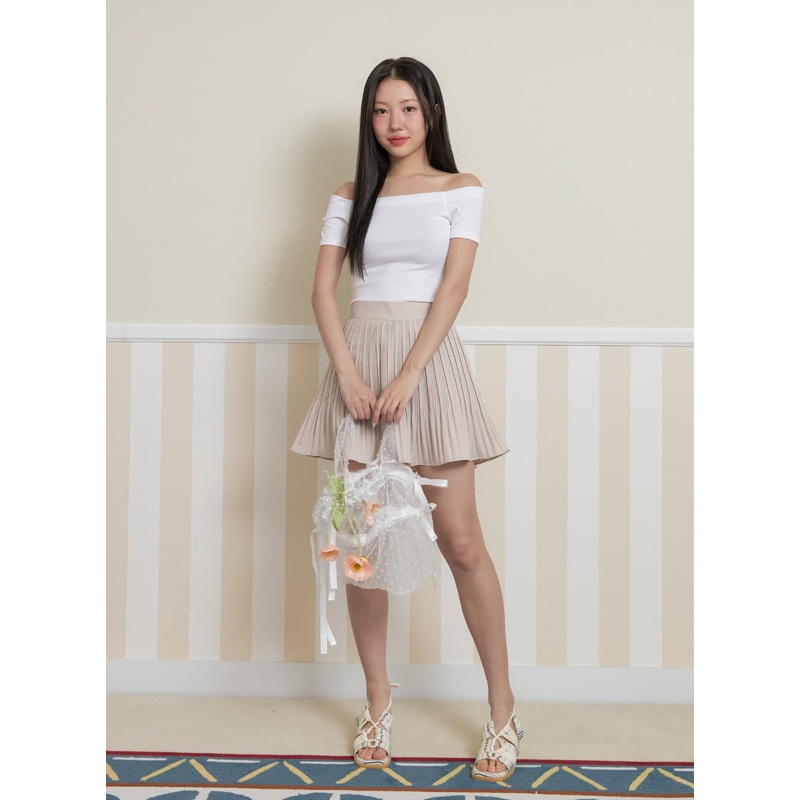 Solid Ruffle Hem Mini Skirt OY427