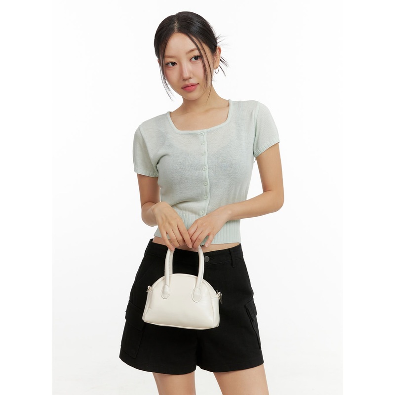 Summer Buttoned Square Neck Cardigan OU411