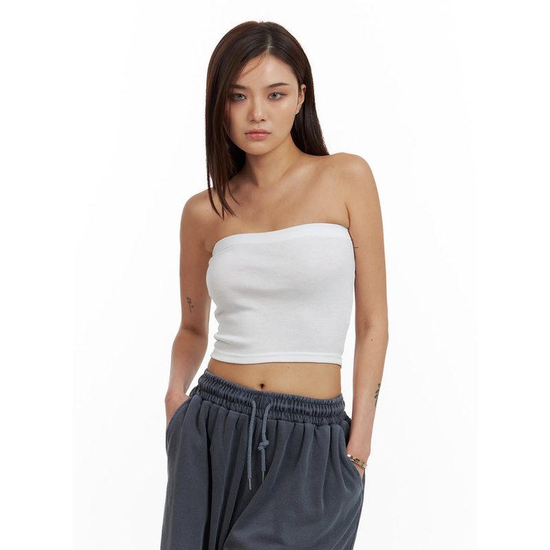 Basic Tube Top IU419|White|Gray|Black|S/M
