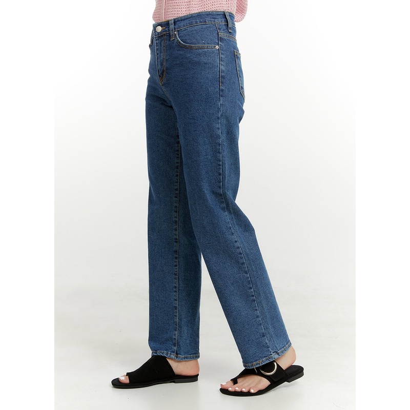 Classic Straight Leg Denim Jeans OU419