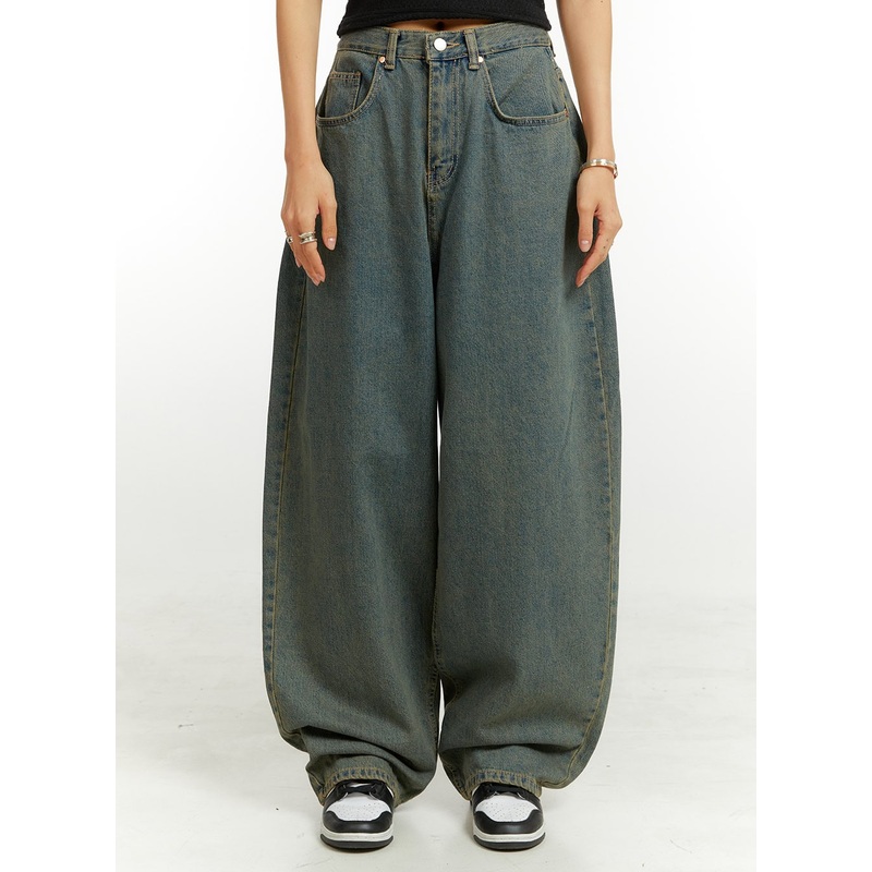 Denim Washed Baggy Jeans CU424