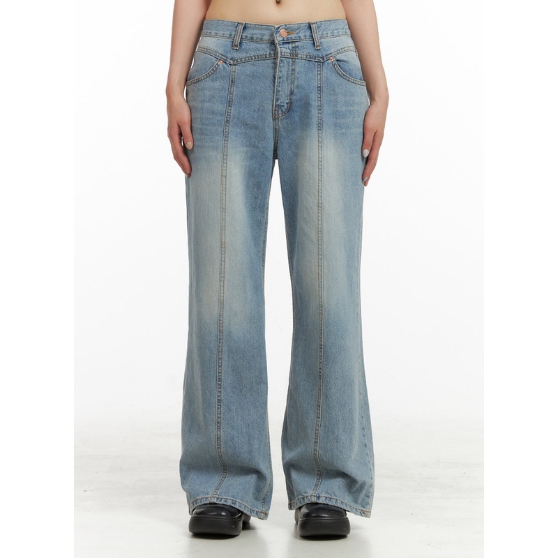 Front Seam Bootcut Jeans CU424