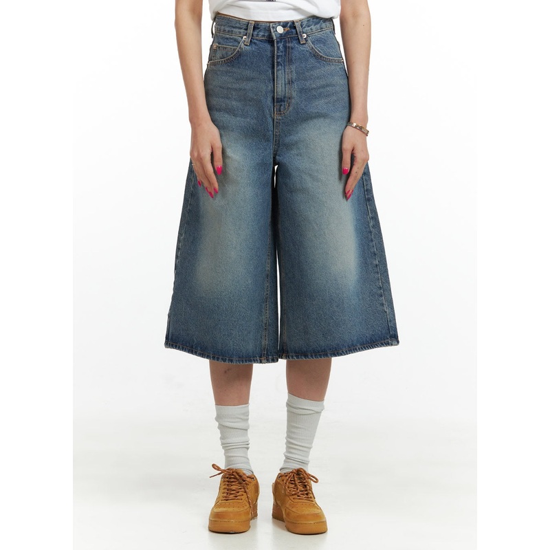 Low Rise Bermuda Jorts CU417|Blue|S|M|L