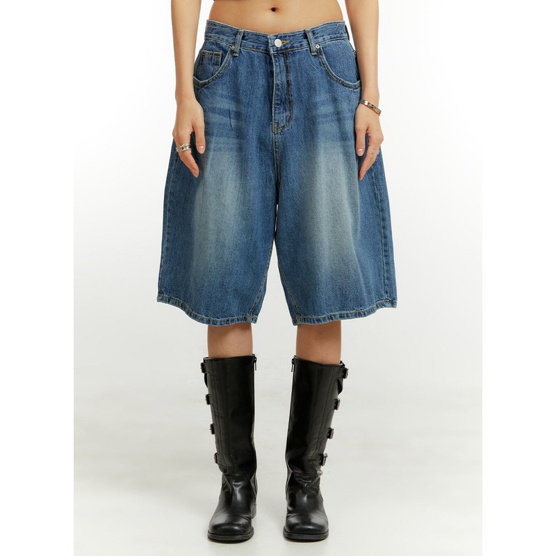 Low Rise Bermuda Jorts CU421|Blue|S|M|L