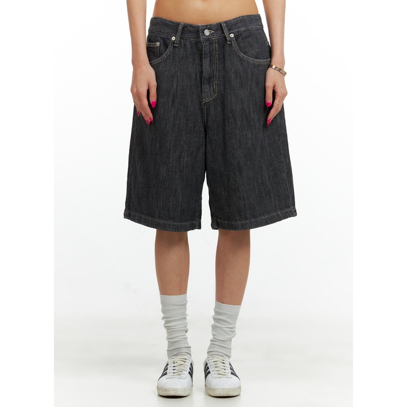 Low Rise Jorts CU417|Black|Light blue|Dark blue|S|M|L