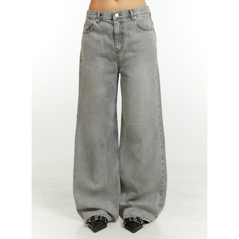 Low Waist Baggy Jeans CU424|Gray|S|M|L