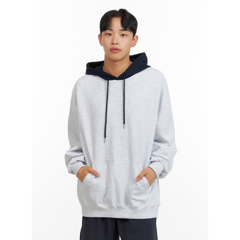 Men’s Contrasting Hoodie (White) IU414