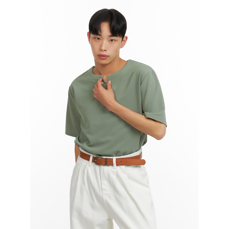 Men’s Solid V-Neck T-Shirt IU414