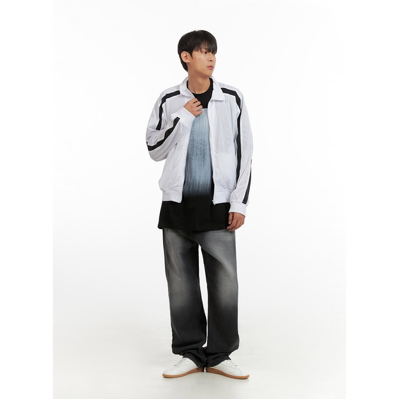 Men’s Washed Wide Fit Jeans IU418