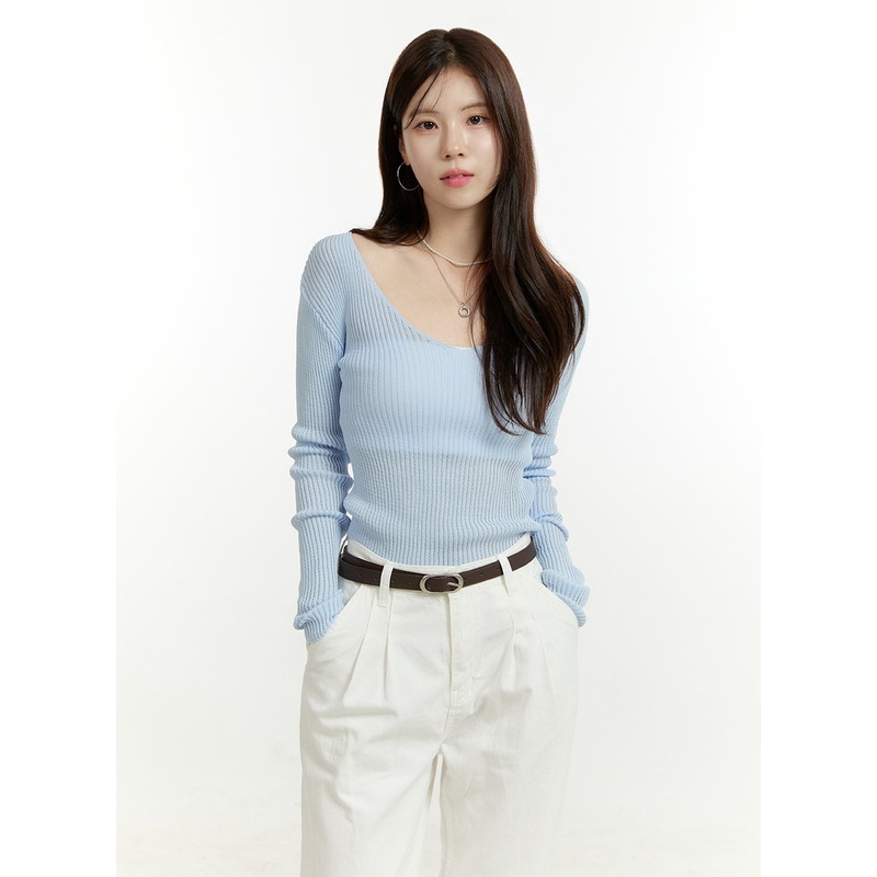 Deep U Neck Summer Sweater OU428