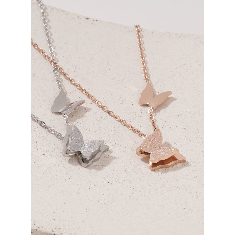 Double Sky Necklace IL405|Gray|Pink|One Size