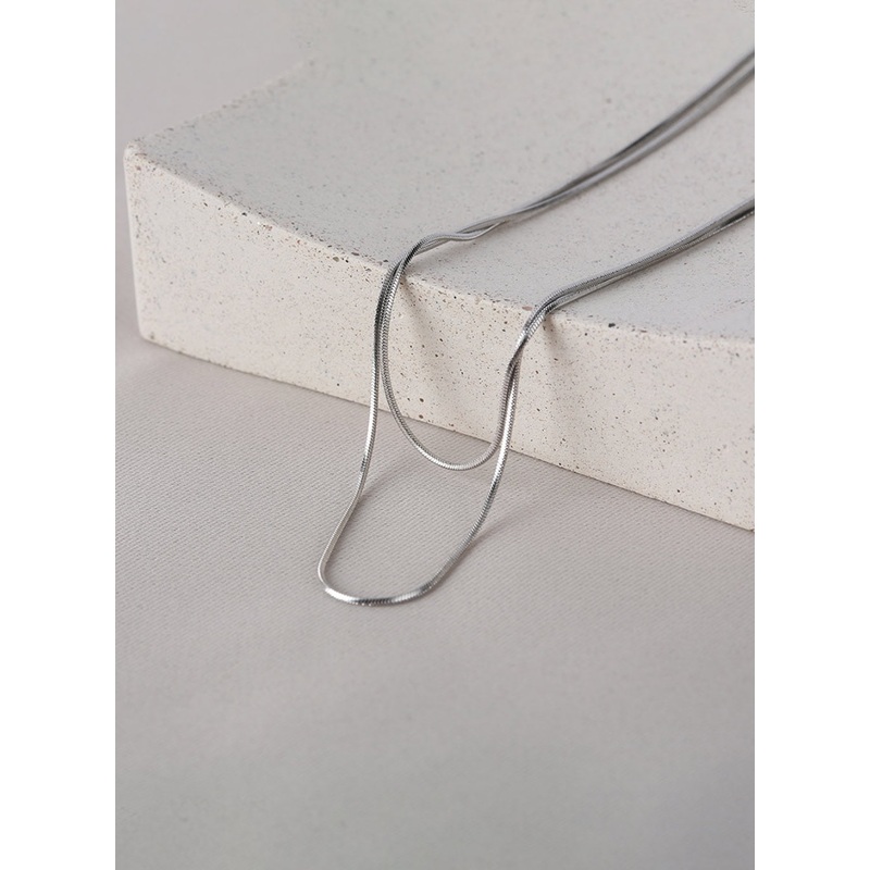Flat 2 set Necklace IL405|Gray|One Size