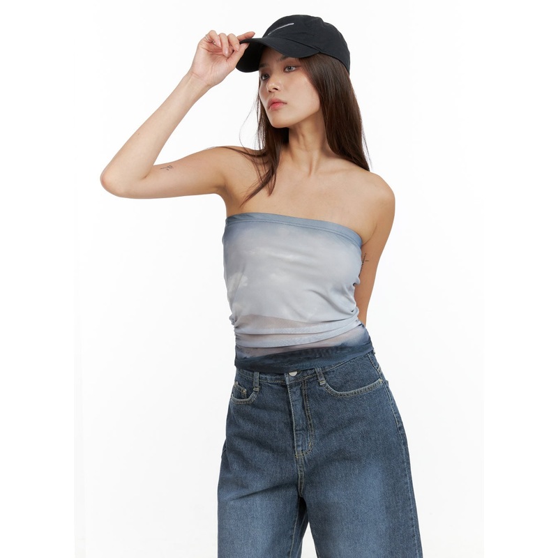 Gradient Tube Top CL405|Gray|Pink|S/M