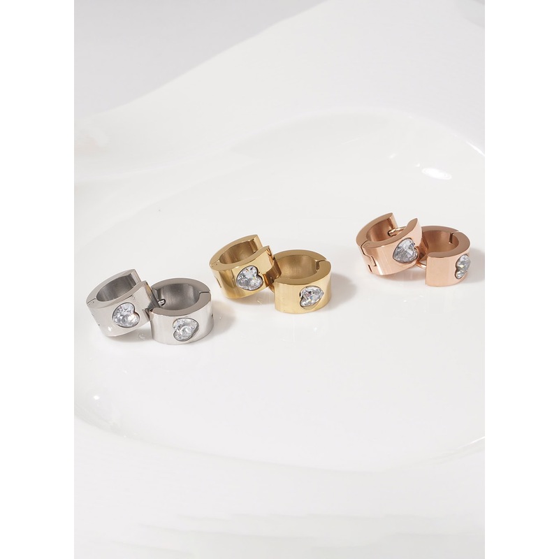 Heart Cubic Ring Earrings IL404