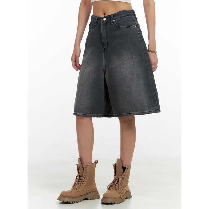 Low Rise Bermuda Jorts CL405|Black|Blue|Light blue|S|M|L