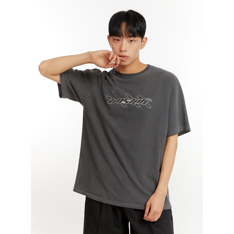 Men’s Cotton Graphic Round Neck T-Shirt IU427