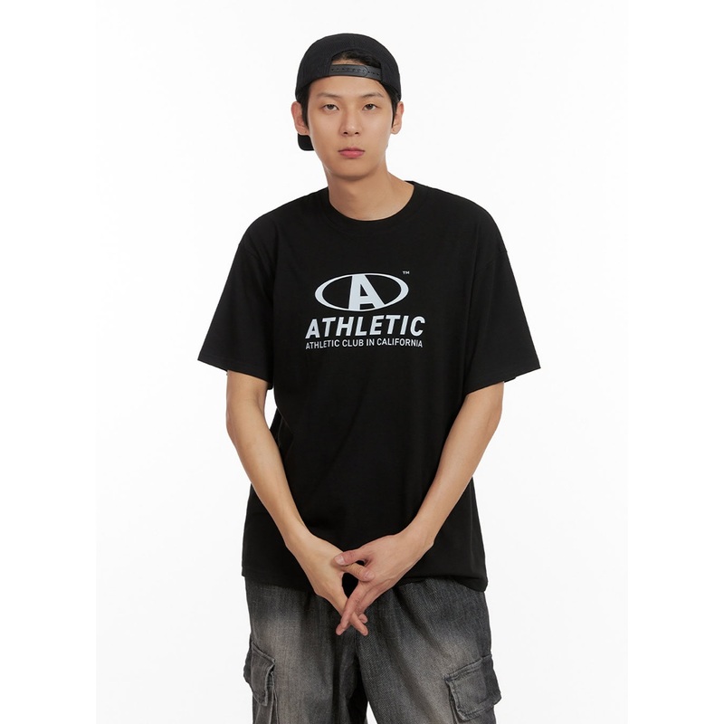 Men’s Graphic Round Neck T-Shirt (Black) IL404
