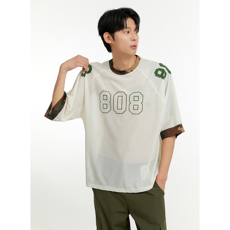 Men’s Mesh Camo Raglan T-Shirt IL412