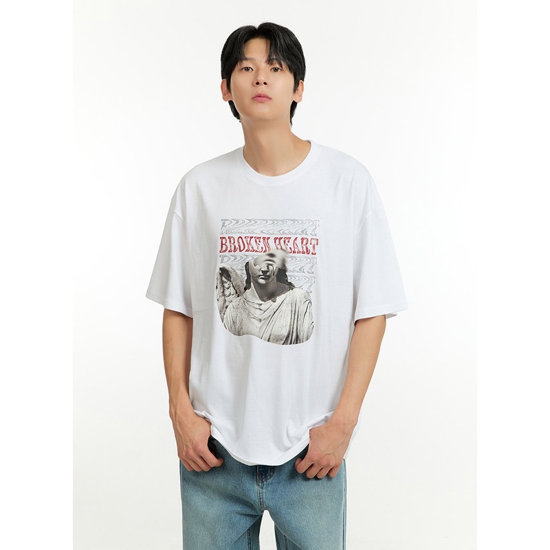 Men’s Oversized Graphic Cotton T-Shirt IL412