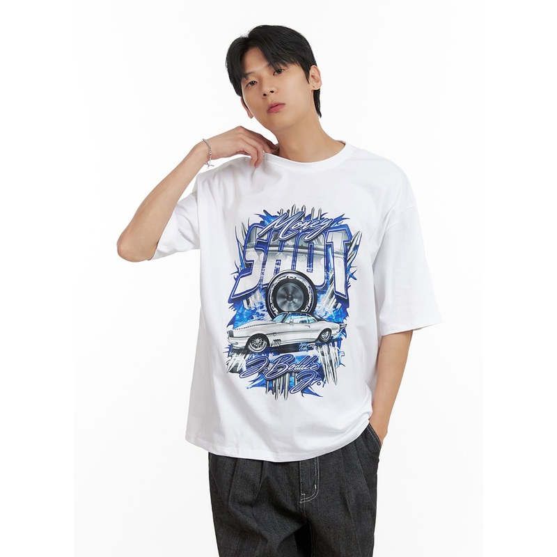 Men’s Round Neck Graphic T-Shirt IL404