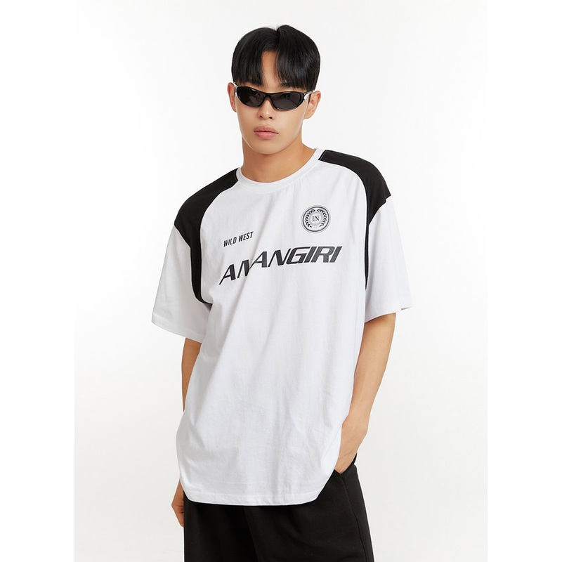 Men’s Sporty Graphic Round Neck T-Shirt IU427