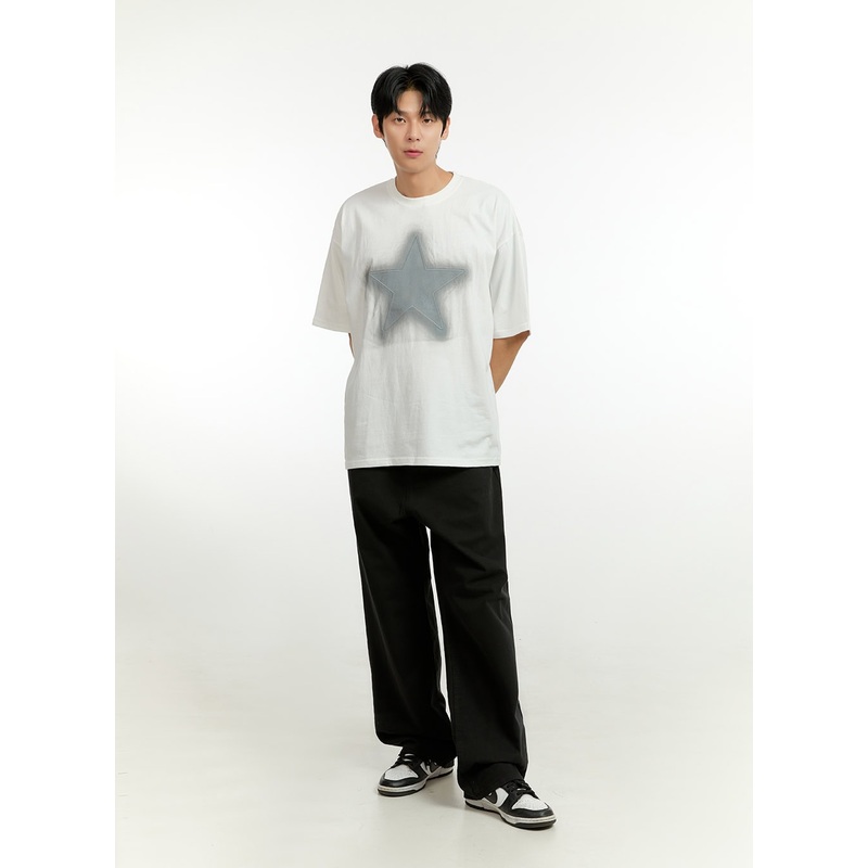 Men’s Wide Leg Pants IL412|Black|White|S|M|L