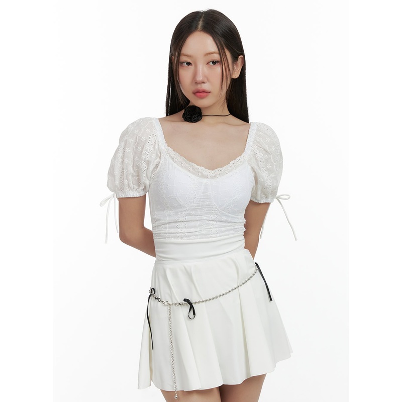 Ribbon Chain Belt OL402|Light gray|One Size