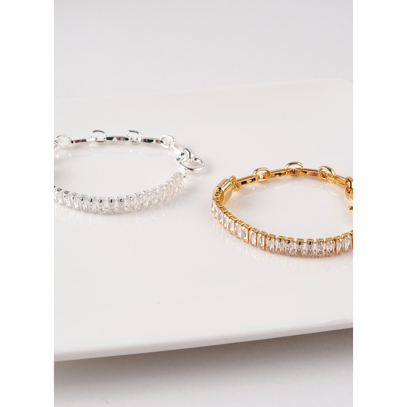 Square Cubic Chain Bracelet IL411