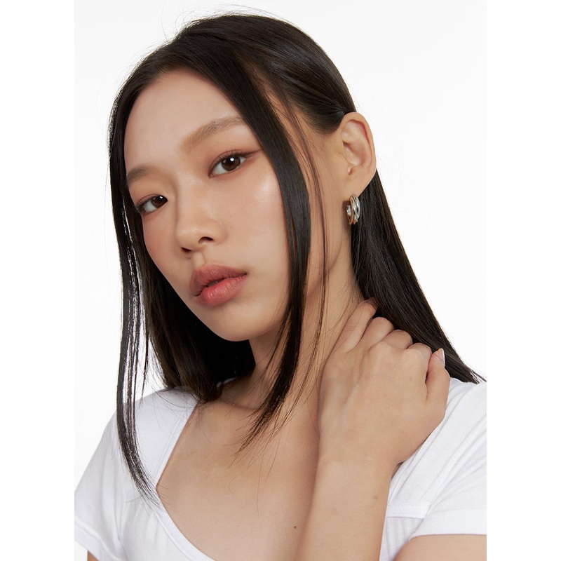 Two Line Ling Earrings IL404|Gray|Yellow|Pink|One Size