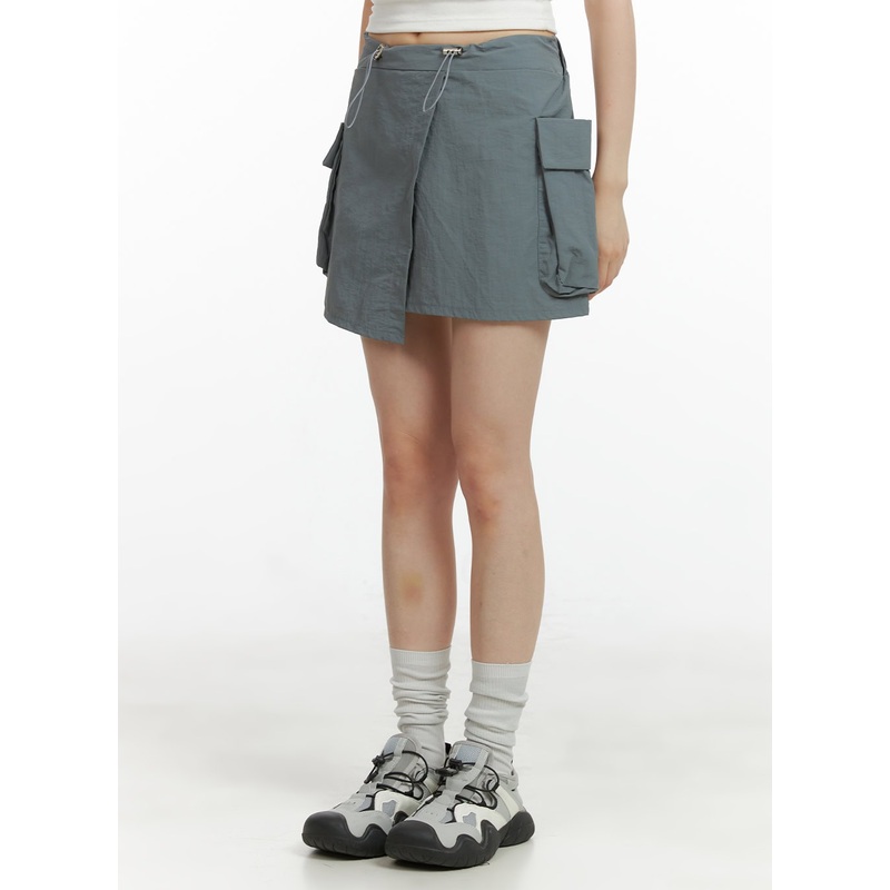 Unbalanced Cargo Mini Skirt CL403