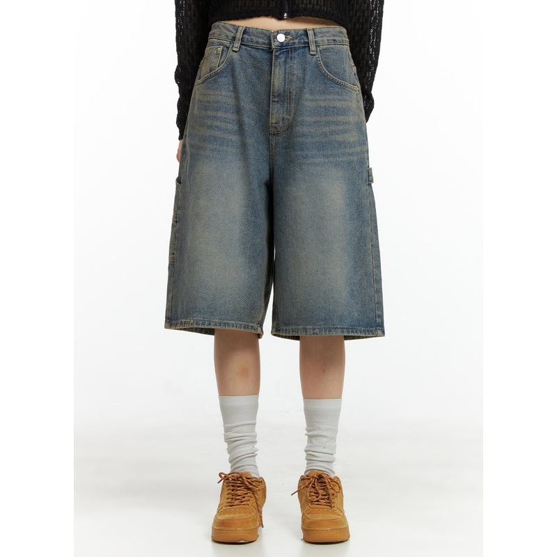 Washed Baggy Jorts CL401|Blue|S|M|L