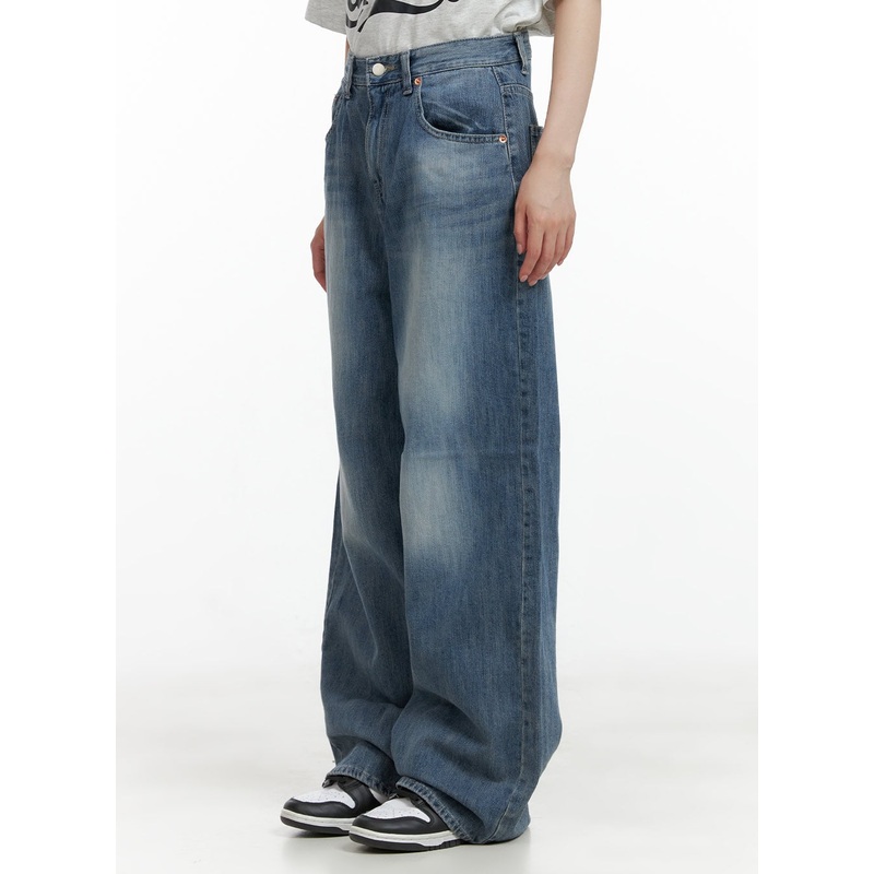 Washed Loose Fit Baggy Jeans CL402