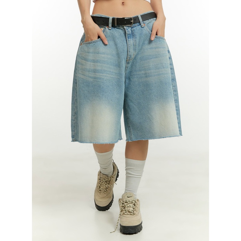 Wide Fit Bermuda Jorts CU428|Blue|S|M|L