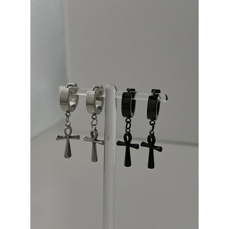 Angel Cross Piercings IL415|Gray|Black|One Size