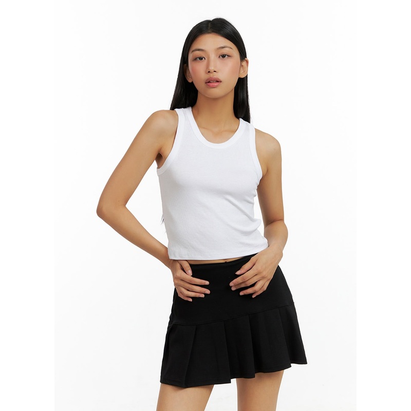 Basic Solid Tank Top IL419|White|Black|S/M