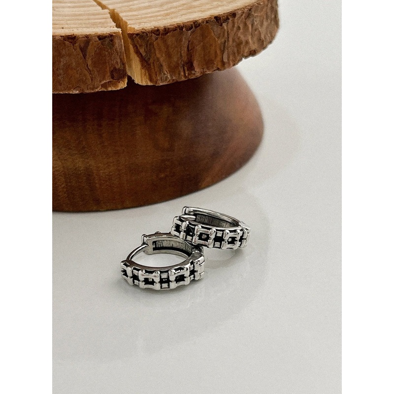 Born Chain Earrings IL415|Gray|One Size