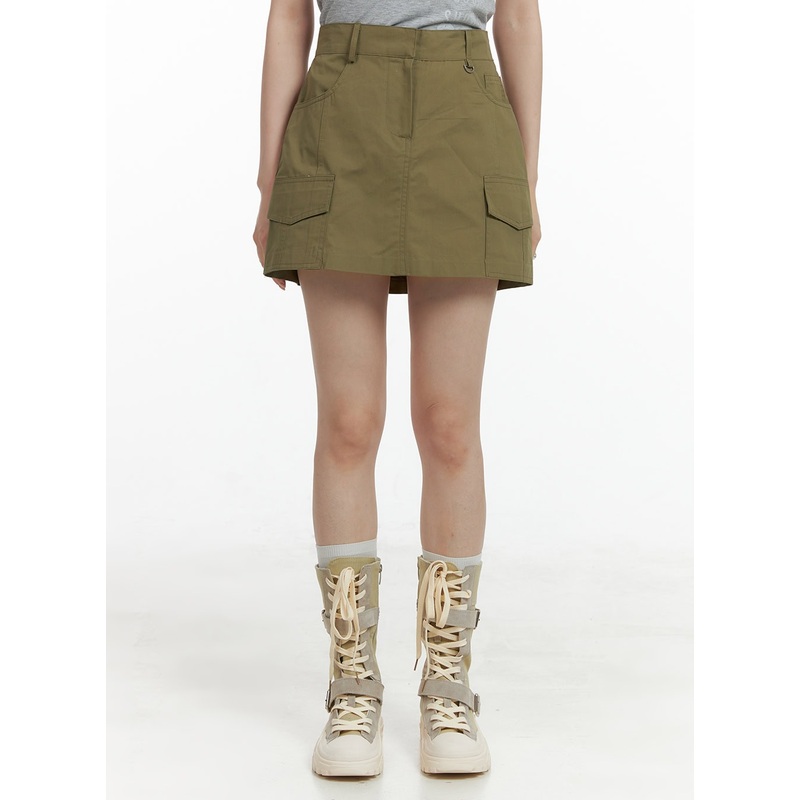 Cargo Chic Cotton Mini Skirt CL412