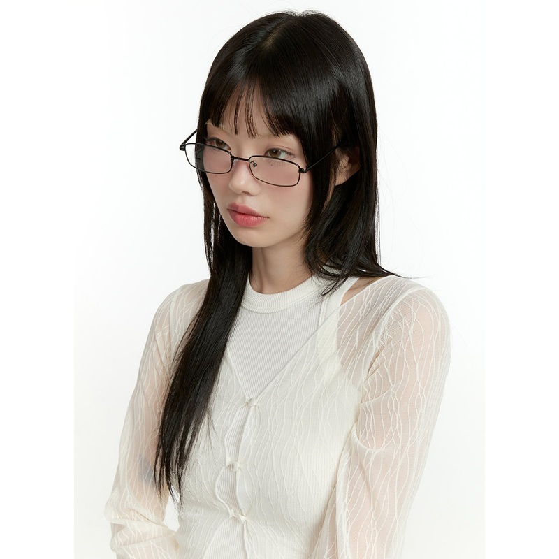 Chic Square Metal Glasses CL426