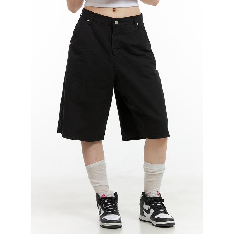 Cotton Bermuda Pants CL422|Black|S|M|L